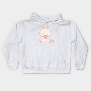 Peach Bunny Kids Hoodie